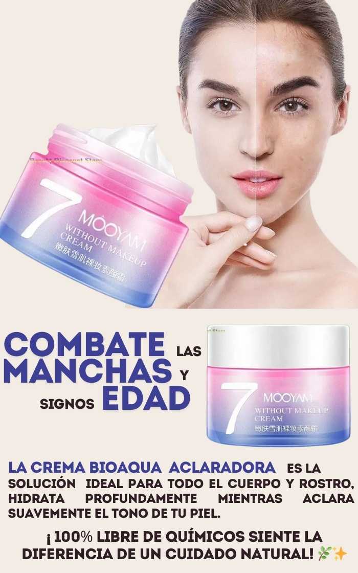 CREMA VEGANA ACLARADORA BIOAQUA V7